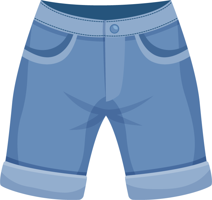 men women accessories icon showcasing stylish denim shorts for casual summer wear