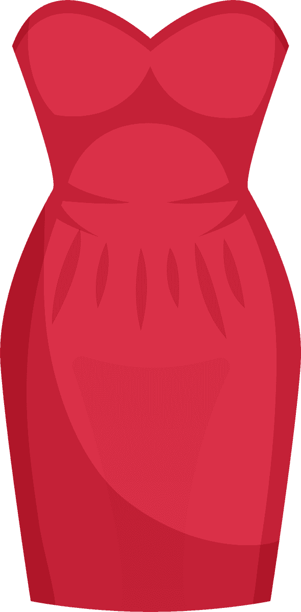 stylish red dress men women accessories icon for upscale fashion needs