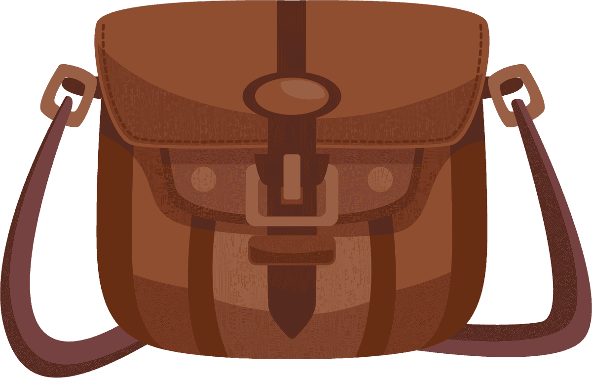 stylish men women accessories icon featuring a leather messenger bag for everyday use