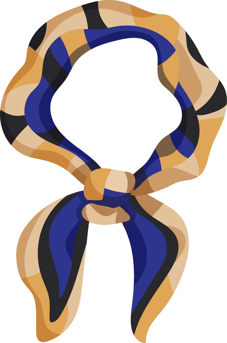 stylish men women accessories icon featuring a colorful scarf for versatile fashion choices