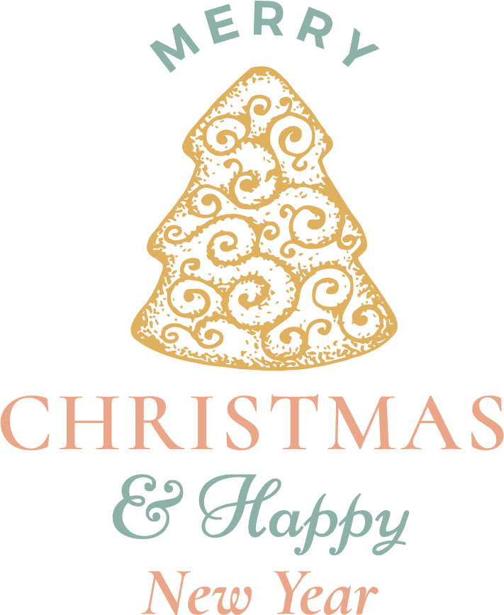 merry christmas happy new year abstract signs labels logo templates set