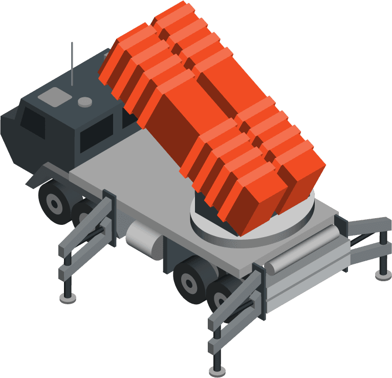 isometric military equipment army and force vehicles