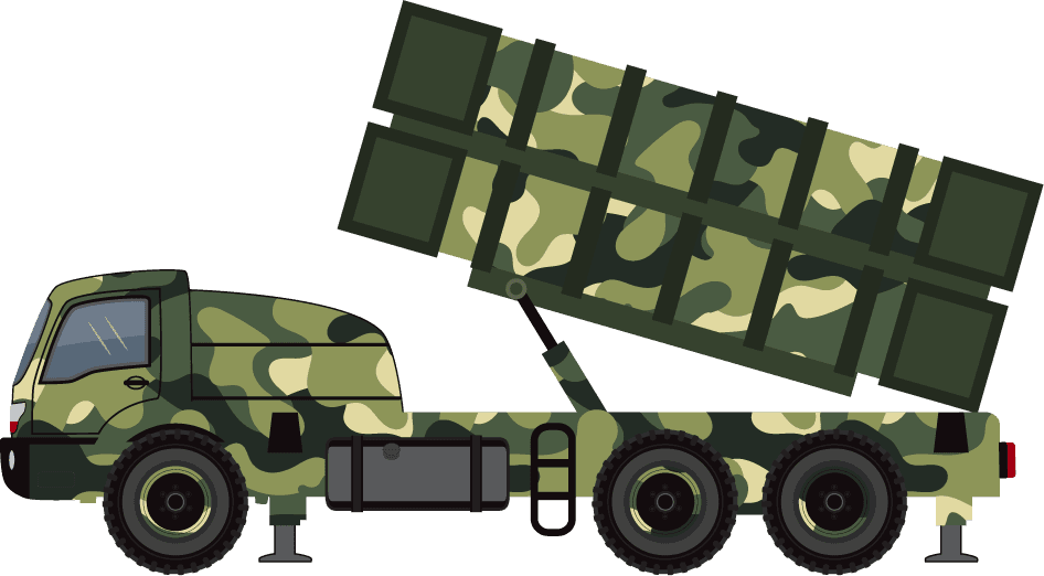 military vehicle military vehicle equipment icons modern colored 