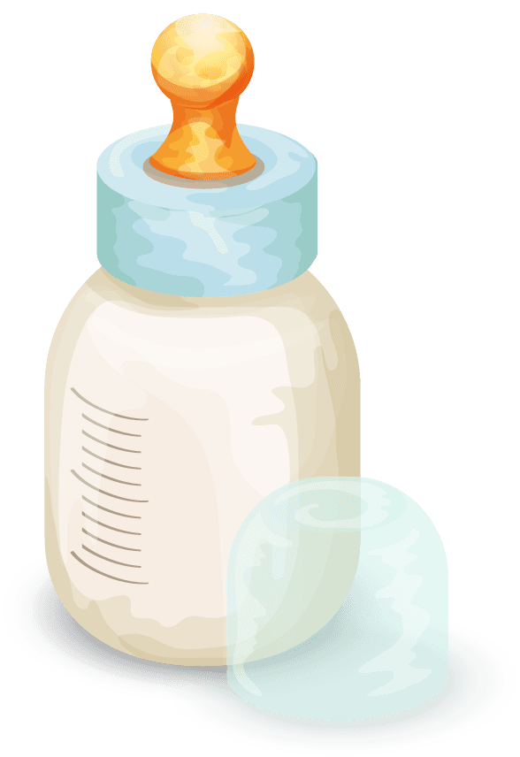 milk bottle baby shower icons for playful and memorable celebrations