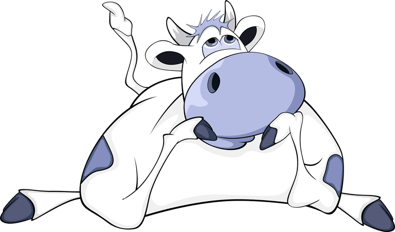 milk cow funny dairy cow vectors set