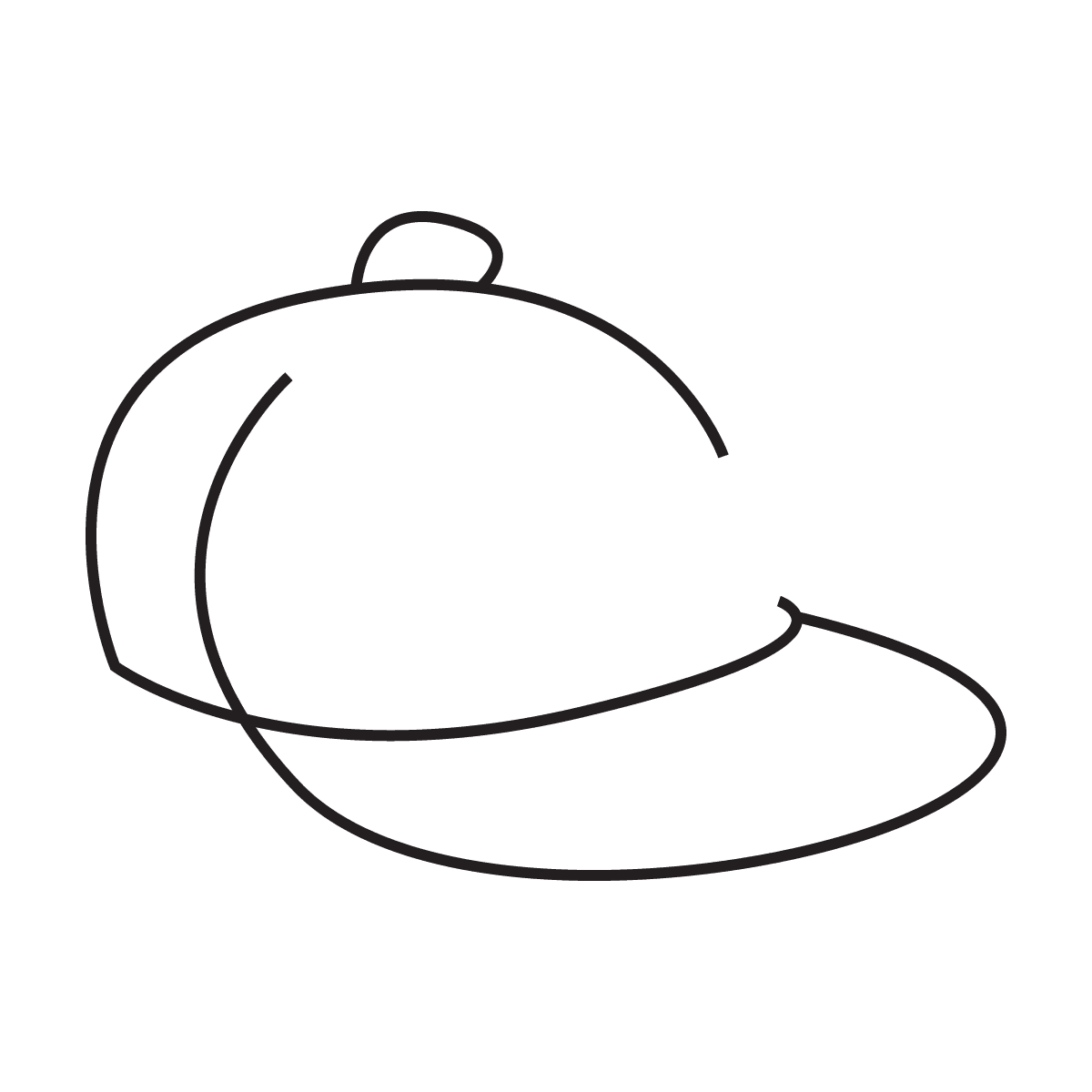 minimal cap line art illustration design