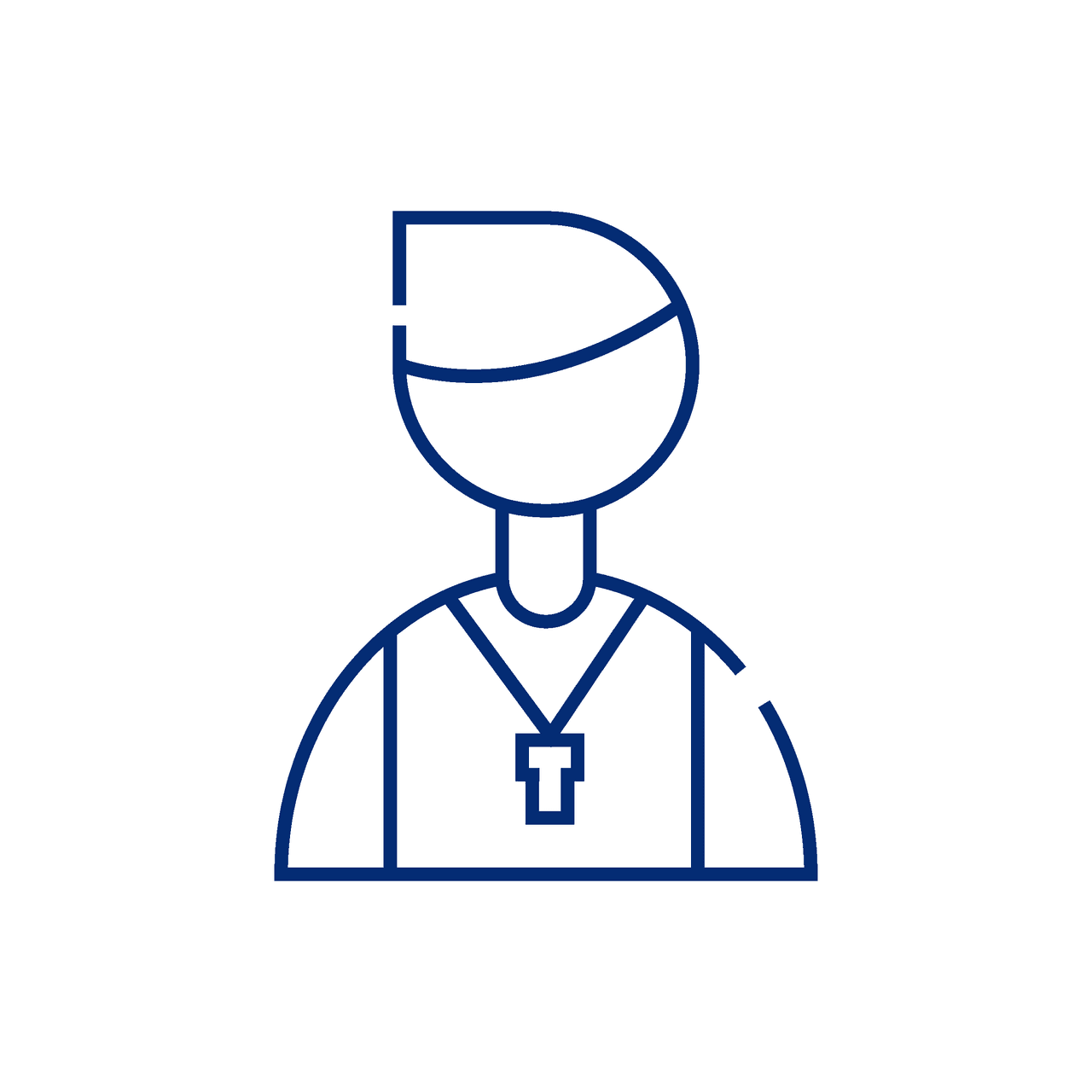 minimal coach line art style icon design