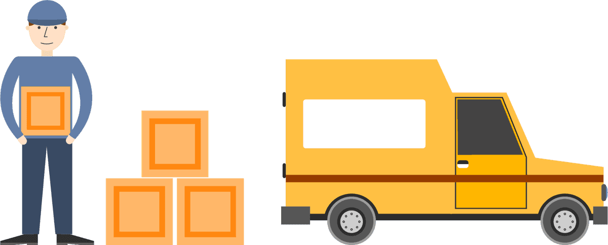 minimal flat delivery shipping icon