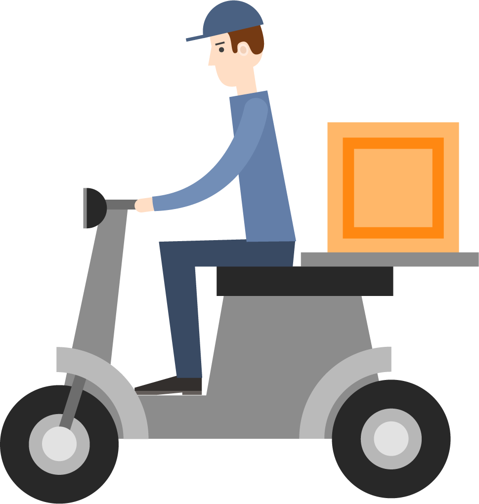 minimal flat delivery shipping icon