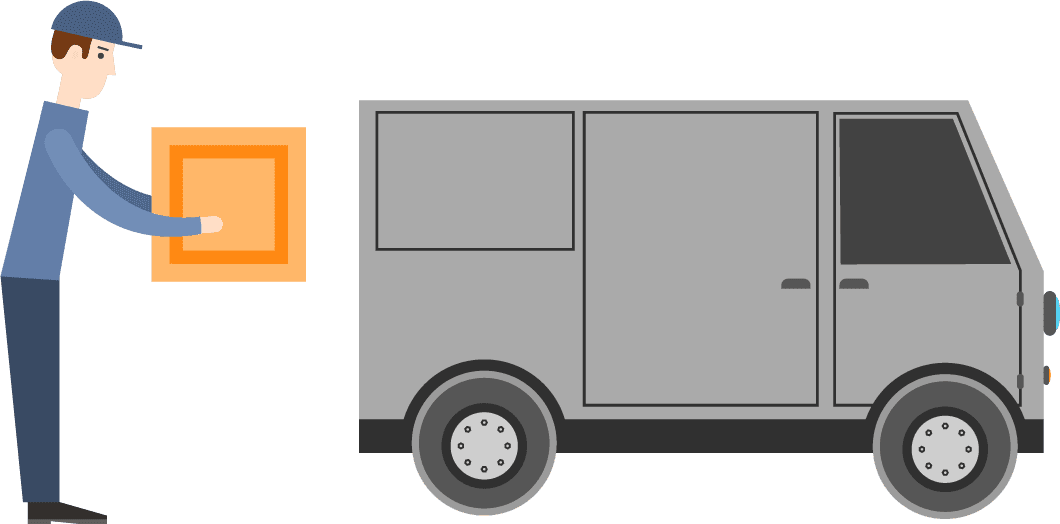 minimal flat delivery shipping icon