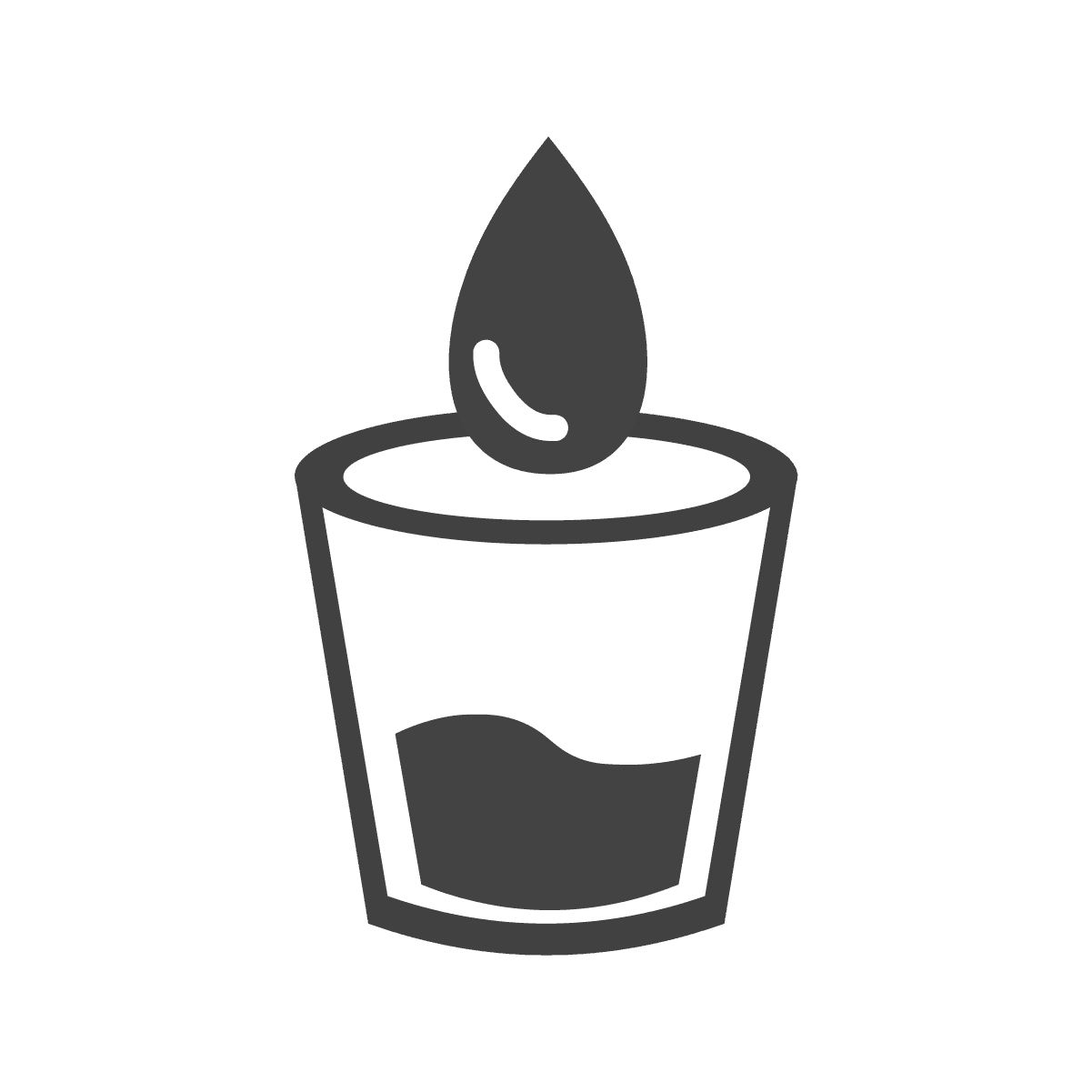 minimal glass of water icon for purity