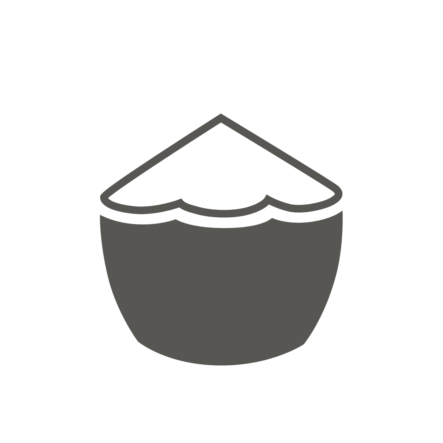 minimal gray fruit fill icon