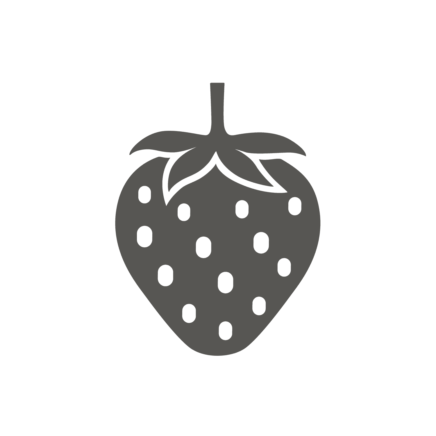 minimal gray fruit fill icon