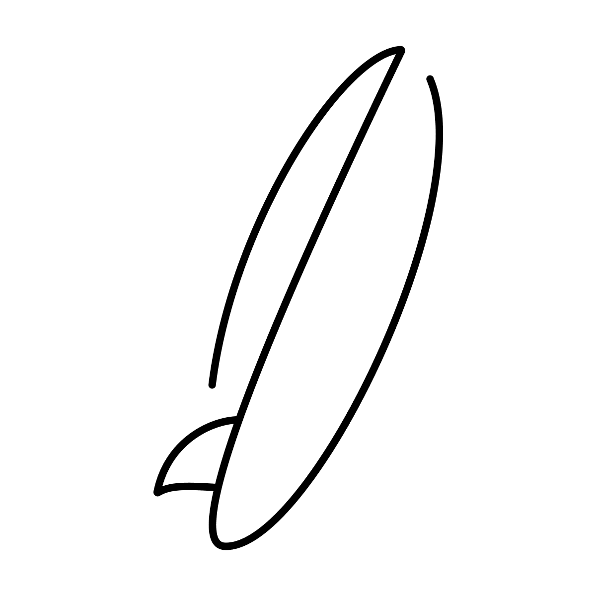 minimalist surfboard line art summer icon
