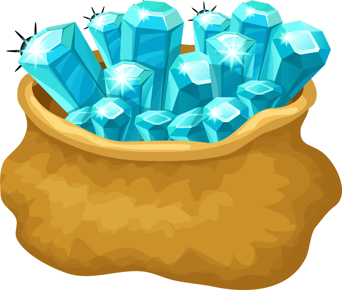 mining game isometric elements collection with sparkling crystal loot for immersive gameplay