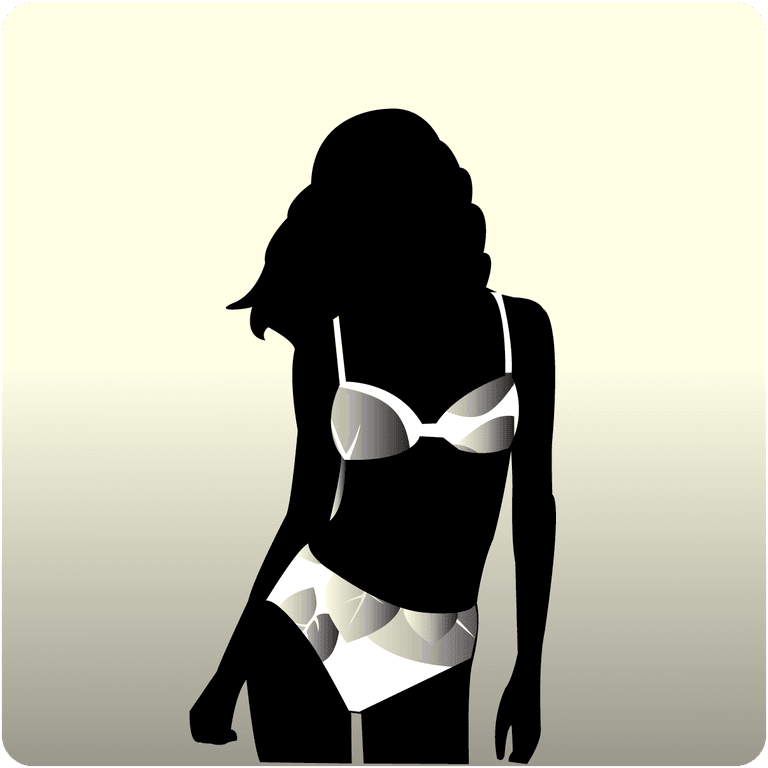 sophisticated model serves silhouette vector for fashion presentations and advertising campaigns