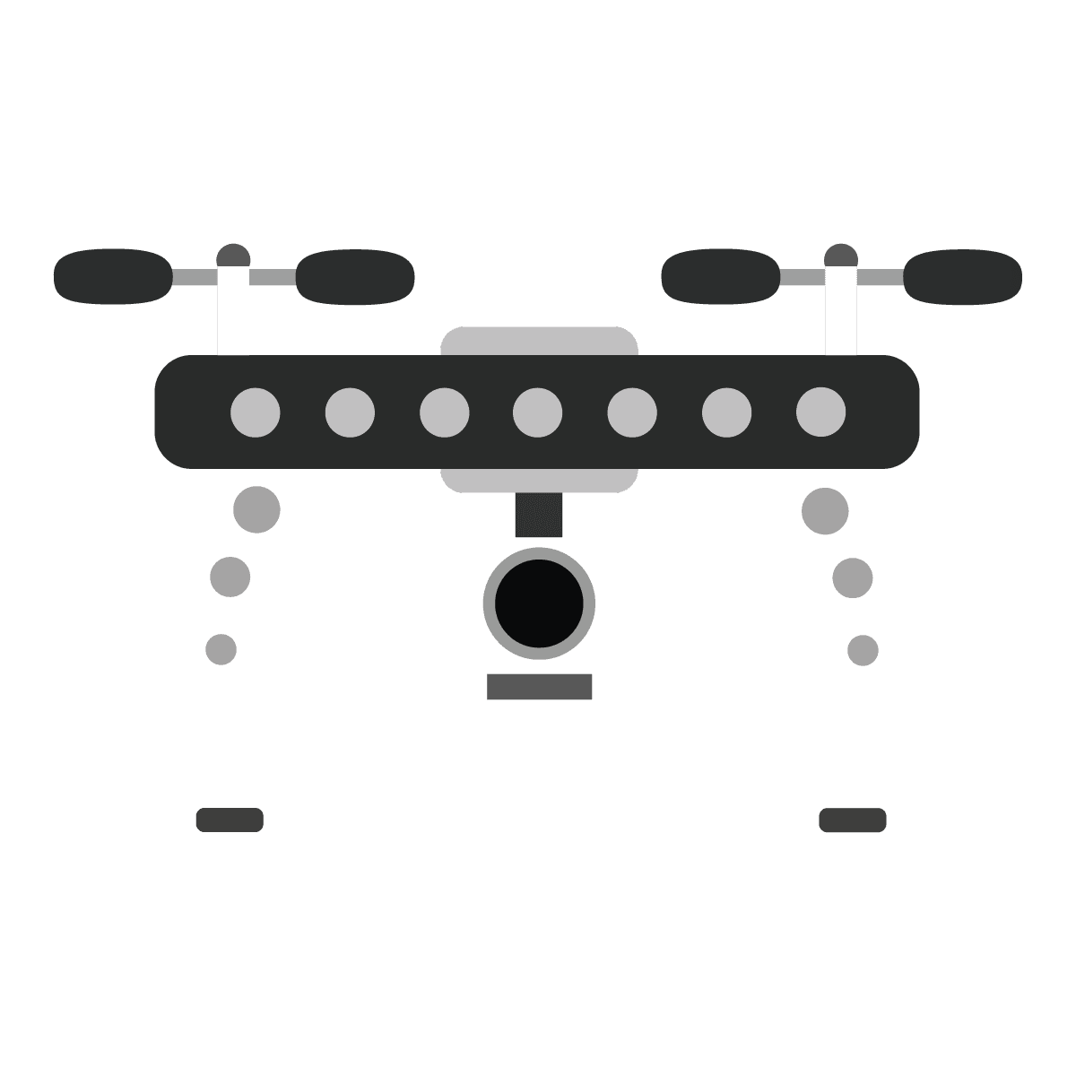 modern and versatile duo colors drone icons