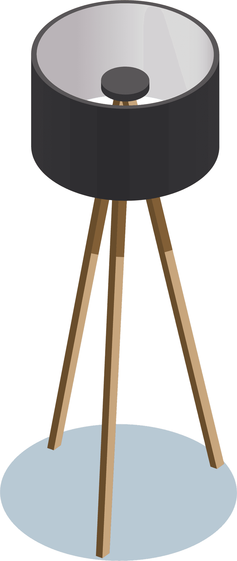 modern furniture icons collection featuring stylish floor lamp with tripod base