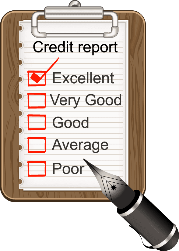 modern icons objects set for evaluating credit scores and financial assessments