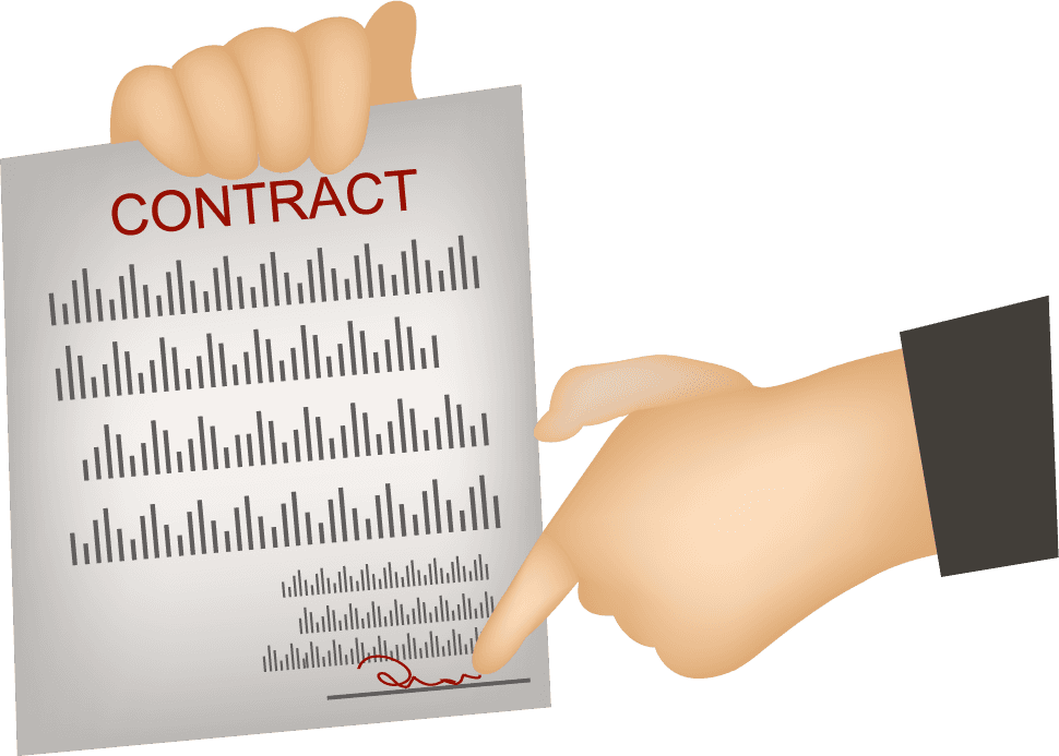 modern icons objects set for contracts and legal agreements in a professional style