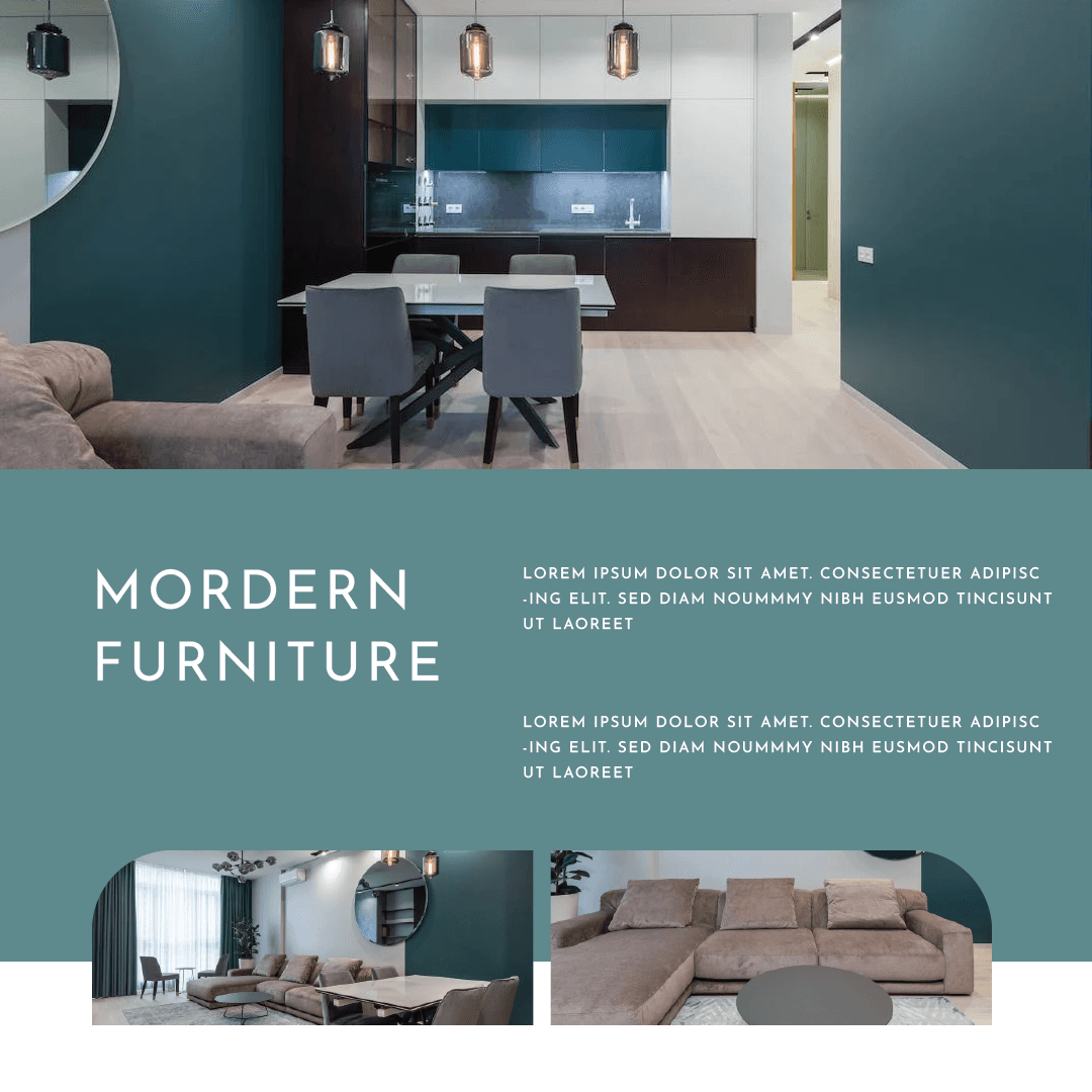 modern minimalist furniture brochure instagram post template