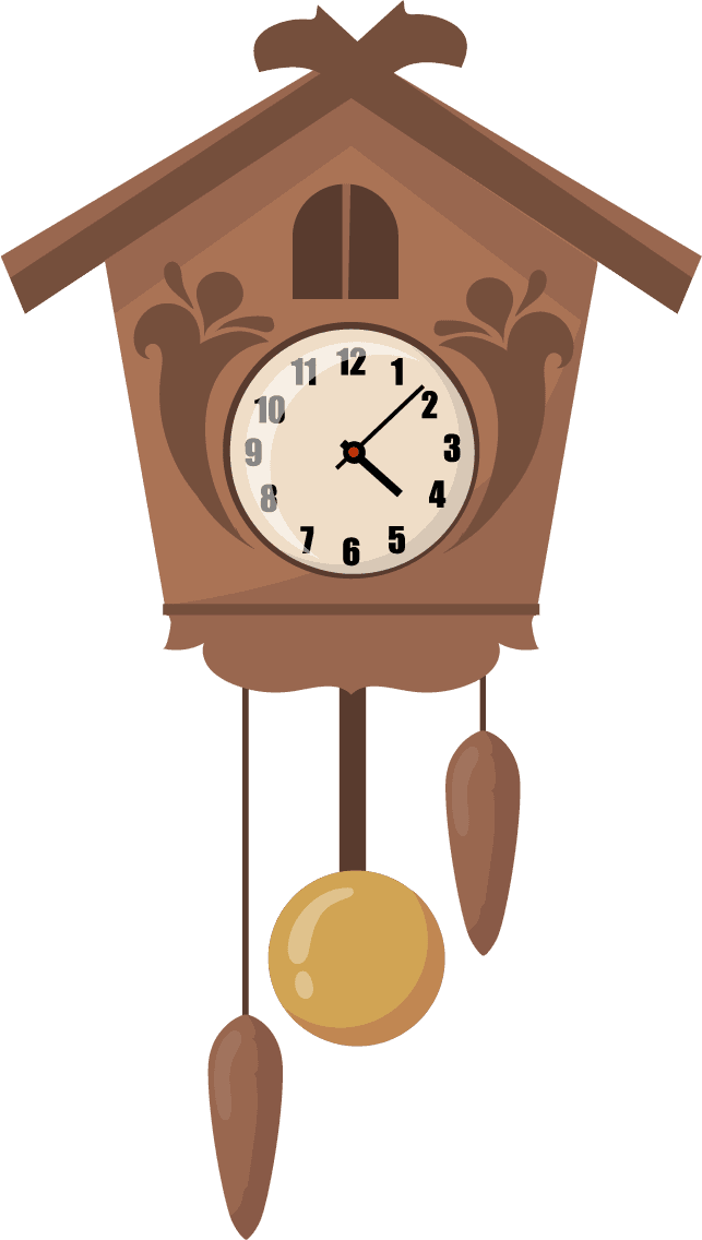 modern retro mechanical electronic clocks flat item