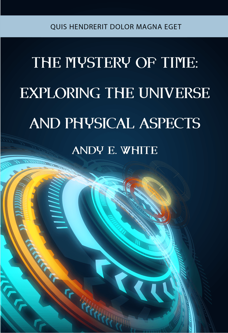 modern scientific futuristic sci-fi book cover template