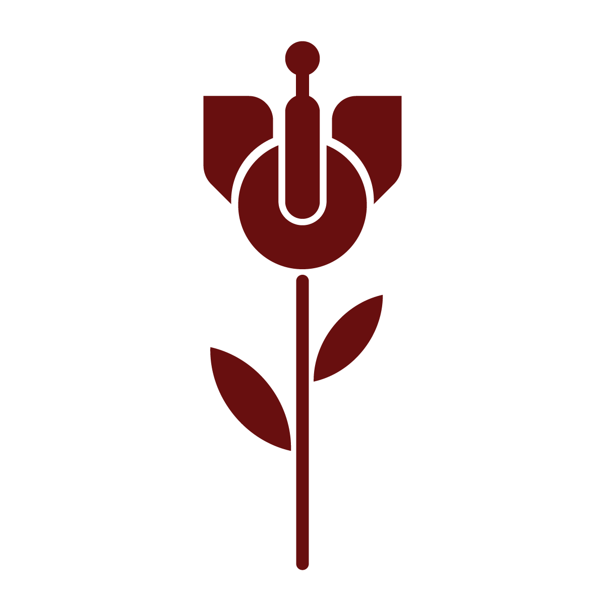 modern tech flower logo concept design