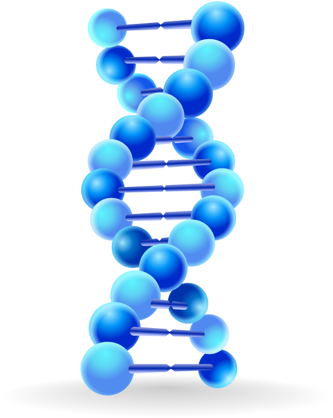 molecule science realistic icons set for educational and scientific use with modern blue hues
