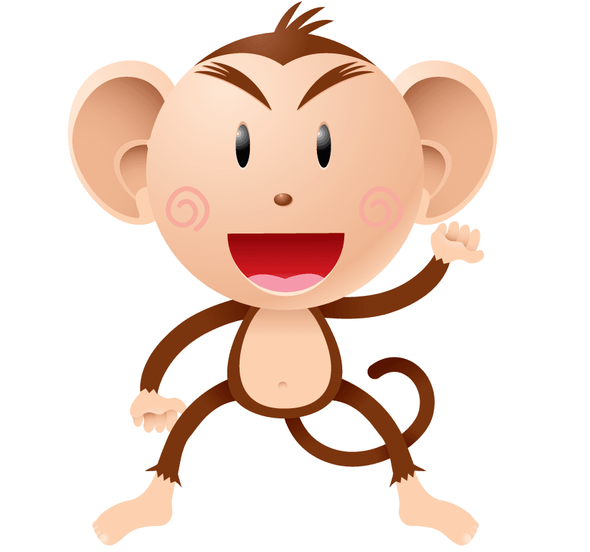 monkey animal characters vectors
