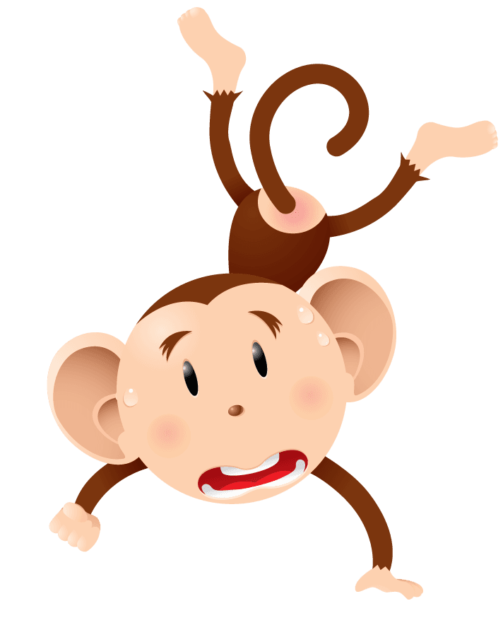 monkey animal characters vectors