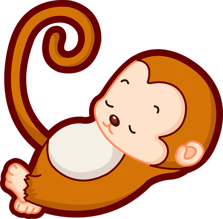 cute anthropomorphic monkey zodiac qvector for playful artworks and designs