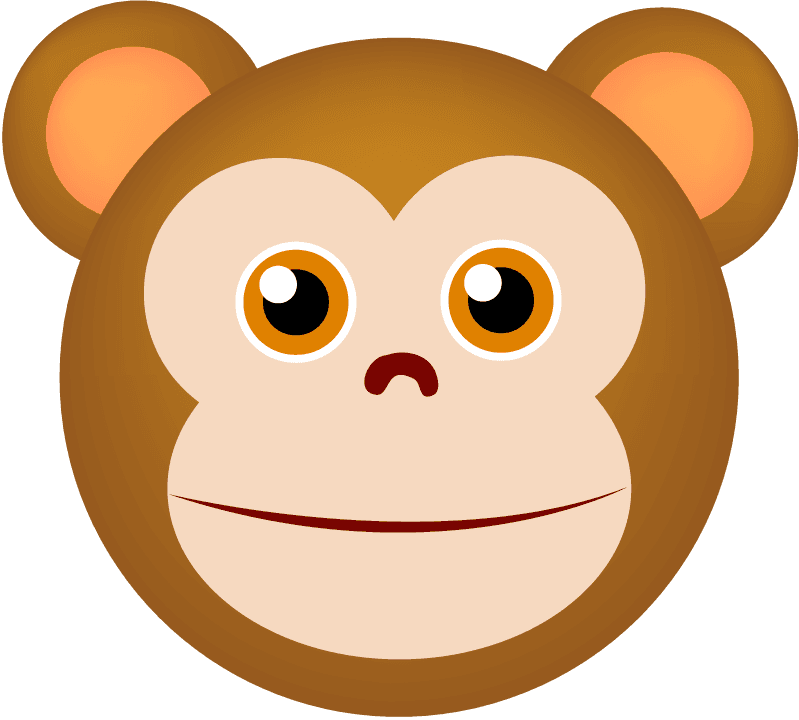 adorable monkey face animals face icons for fun digital projects and apps