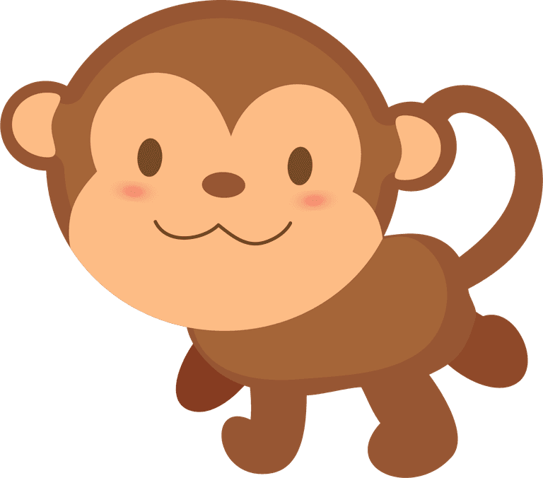 funny monkey cartoons with cheerful expressions perfect for children's content and humor