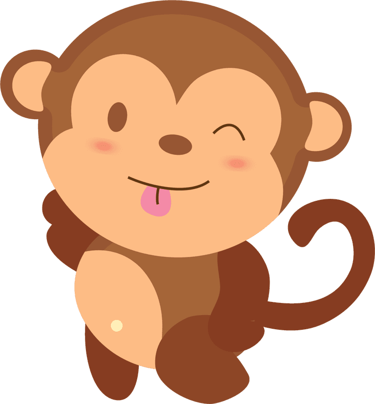 playful funny monkey cartoons for children's educational materials and fun themes