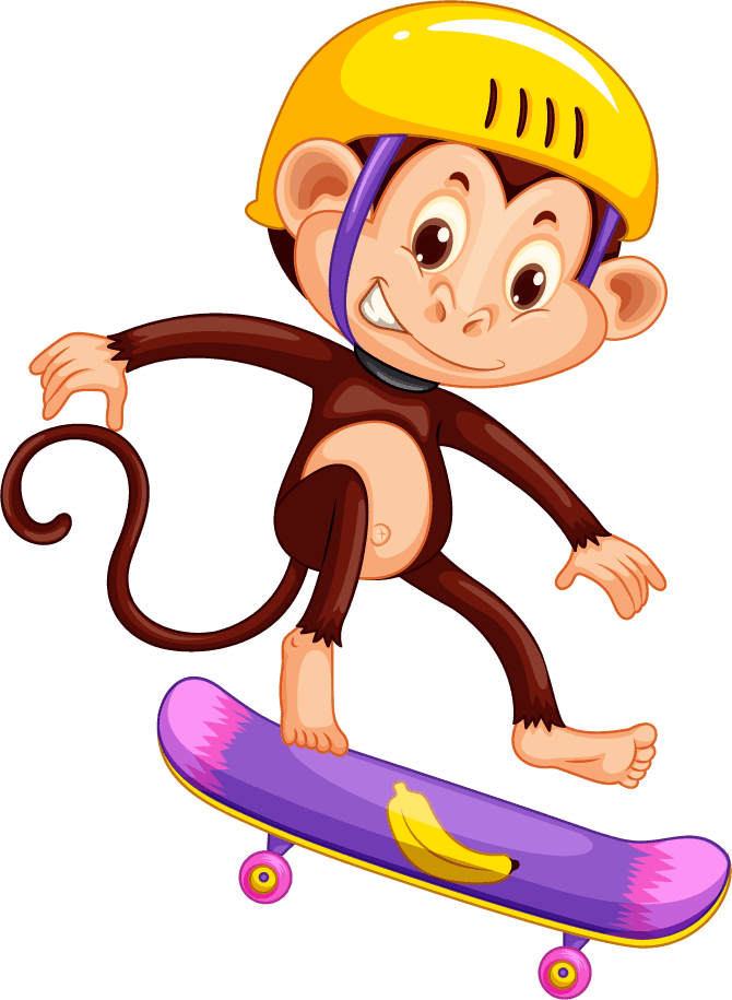 monkey outdoor park with little monkeys doing different activities