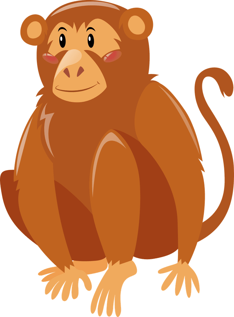 monkey wild animals collection featuring playful and adorable cartoon characters for various projects