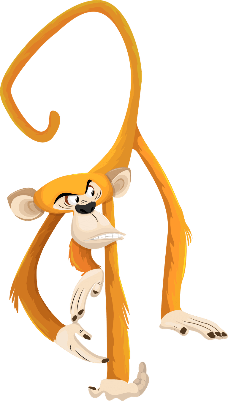 monkeys primate species icons colored cartoon sketch