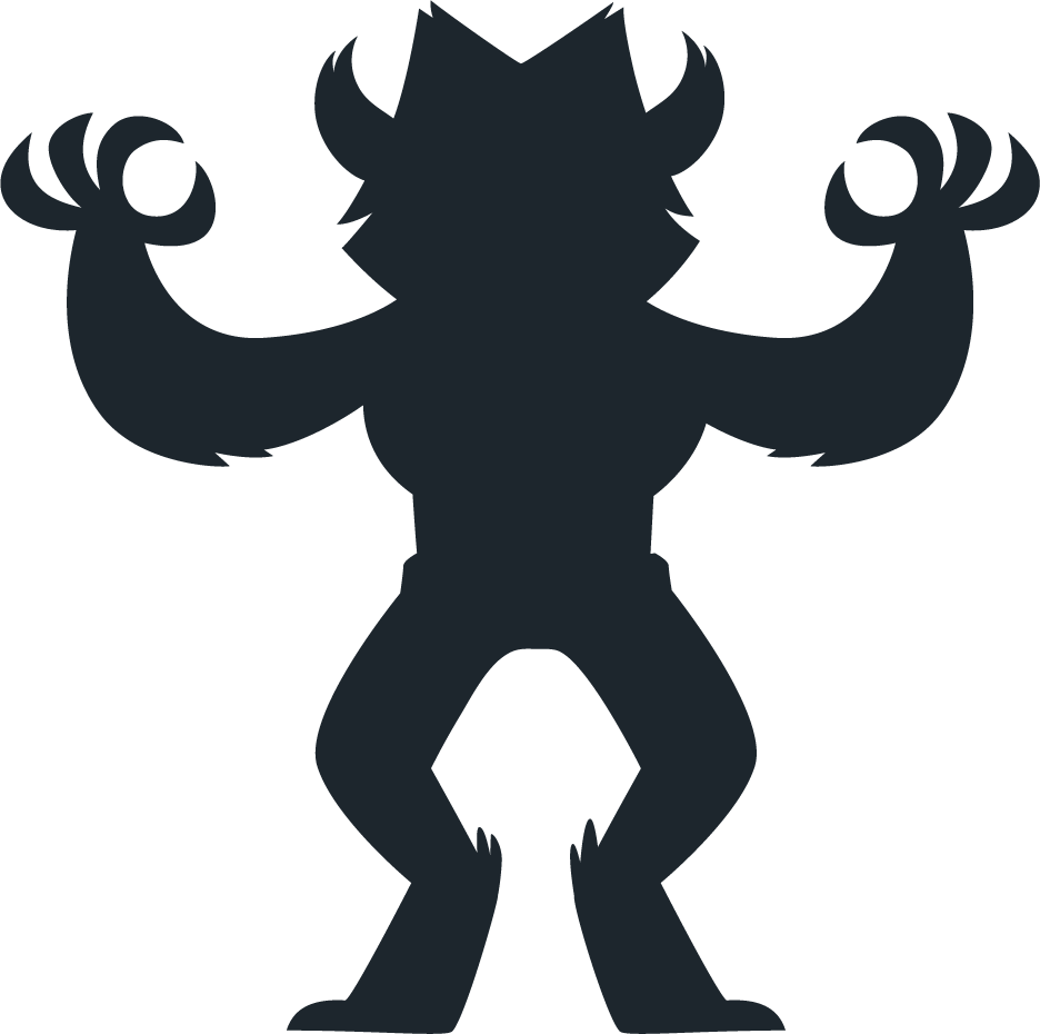 monster halloween silhouette collection