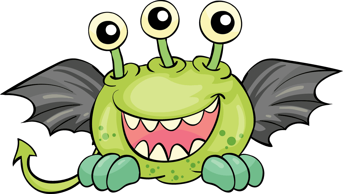monster illustration of different monsters with colorful and whimsical features for children's stories