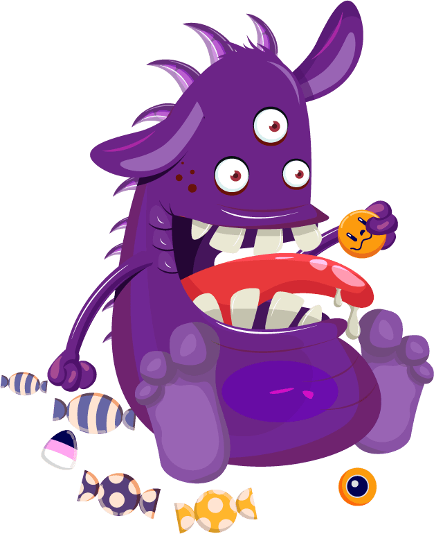 monster monster icons funny cartoon characters