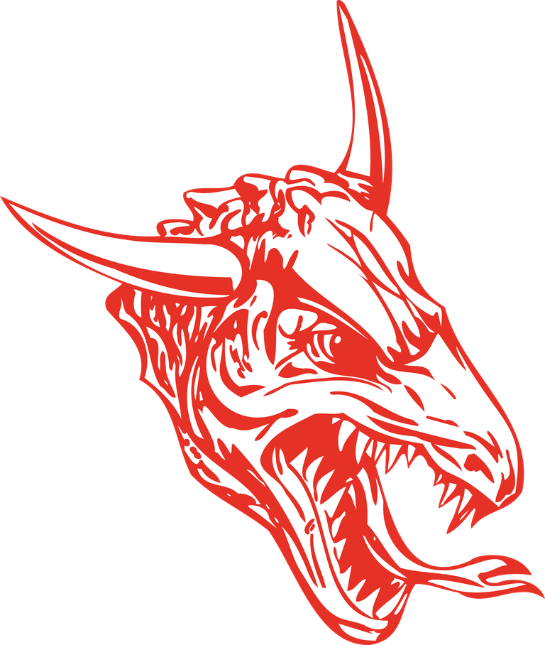 bold monster pattern dragon heads for vibrant branding or themed events