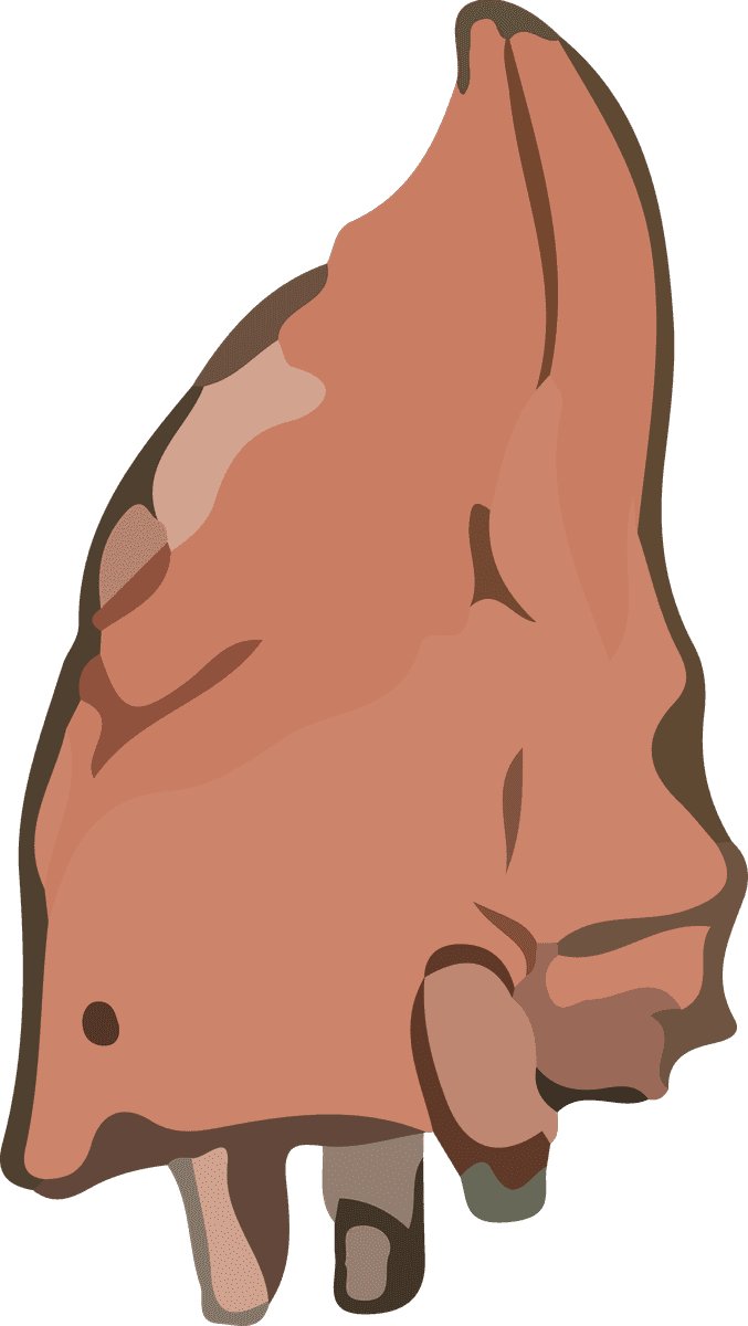 monster rock shape cute watercolor vector