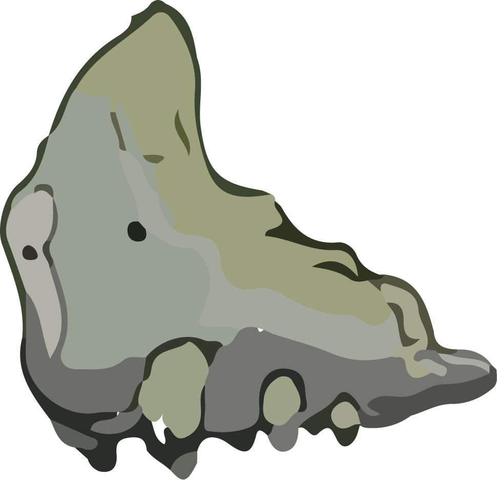 monster rock shape cute watercolor vector