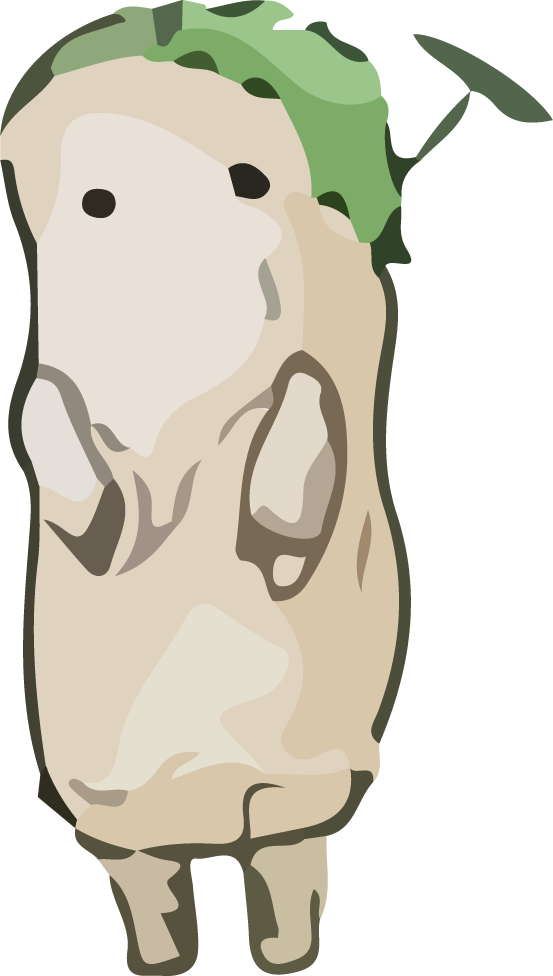 monster rock shape cute watercolor vector