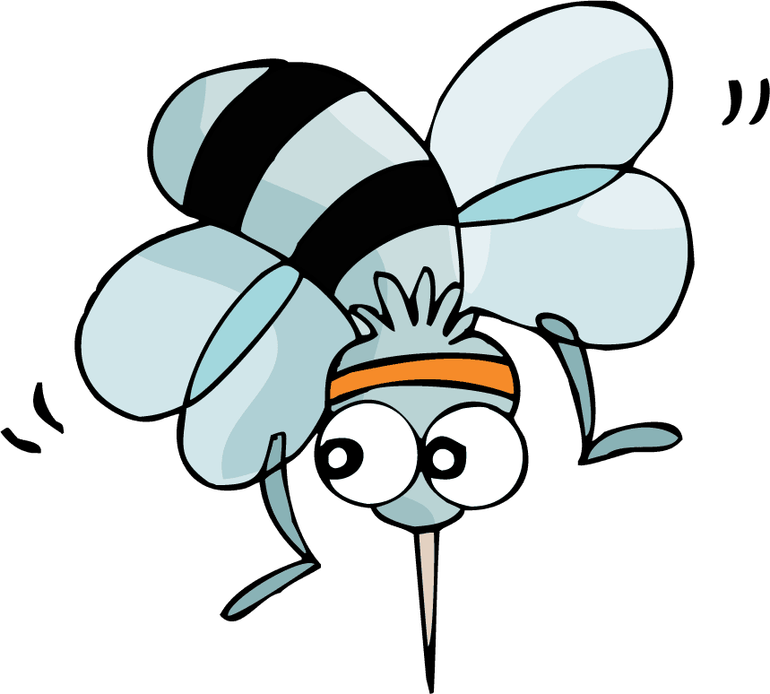 mosquito a variety of super cute animals vector