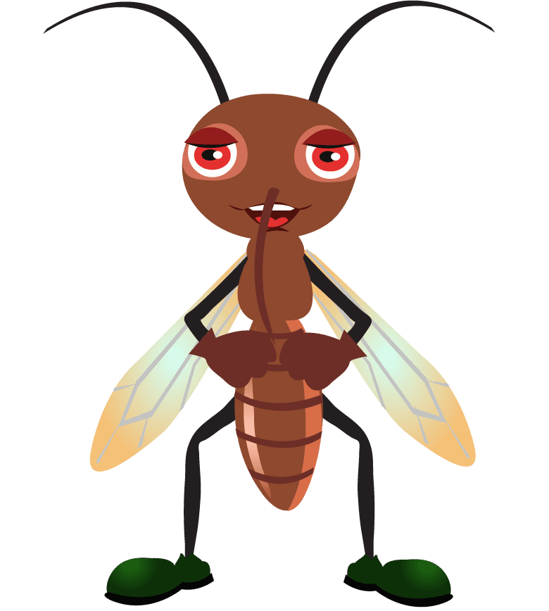 adorable mosquito insect cute cartoon character perfect for children's illustrations