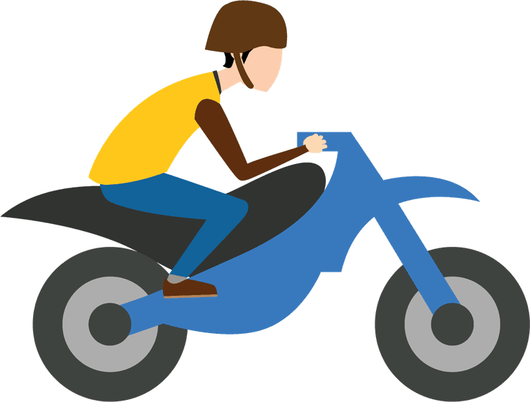 motorcyclists urban people icons isolation various types and colors