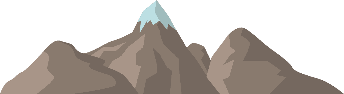 cartoon mountains flat elements for outdoor adventure themes and creative projects