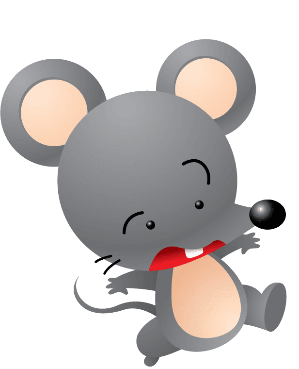 adorable and playful mouse animal characters vectors for children's educational materials